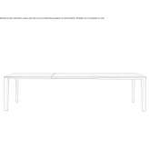 Extendable rectangular table Lepaera