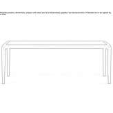 Rectangular dining table in wood and Daquacryl® Prinos