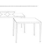 Square glass table Buscoldo