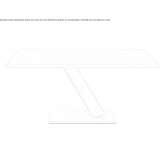 Square steel table Girton