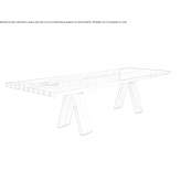 Brass dining table Molln