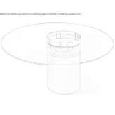 Round crystal table for the living room Orizona