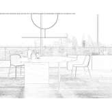 Round glass dining table Doffing