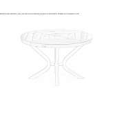 Extendable round wooden table Woodmere