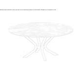 Round ceramic table Woodmere