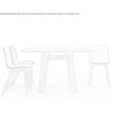 Square dining table made of solid wood Kukljica