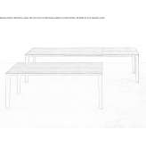 Extendable rectangular MDF table Lepaera