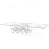 Rectangular table with briccoli top and steel base Grzybowo