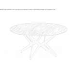 Round glass table Maffra