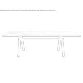 Prostokątny marmurowy stół Valbonne