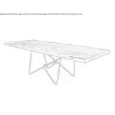 Rectangular table with a solid Kauri wood top Millery