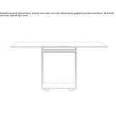 Square table made of glass and stainless steel Valjevo