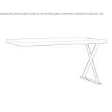 Peninsula table made of steel and wood Vzmorye
