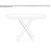 Round table made of steel and wood Tanais