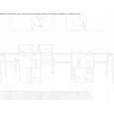 Rectangular table made of solid wood with a crystal top Acos