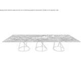 Rectangular glass dining table Huise