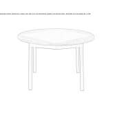 Round walnut table Uxem
