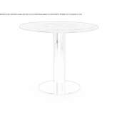 Round wooden dining table Athboy