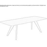 Rectangular dining table made of solid wood Oostburg