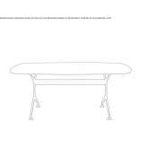 Oval table made of wooden veneer Panka