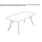 Rectangular metal table Tenango