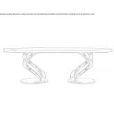 Oval wooden table Utamysh