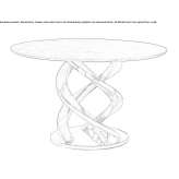 Dark Emperador round marble table Strazov