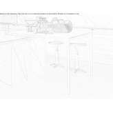 Rectangular metal peninsula table Vrsar