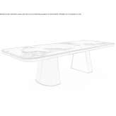 Rectangular marble table Lebus