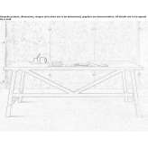Rectangular table made of solid wood Capaci