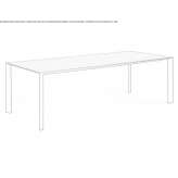Extendable rectangular table made of wooden veneer Abtenau