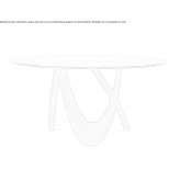 Round table made of wood and glass Lapua