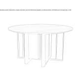 Round wooden dining table Weipa
