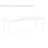 Extendable rectangular table made of ceramic glass Leshnje