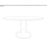 Round fiberglass dining table Orsay