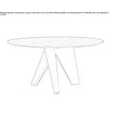Round wooden dining table Cacique
