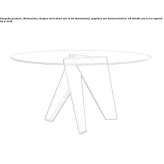 Round glass dining table Cacique