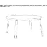 Round wooden dining table Weipa