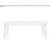 Rectangular wooden dining table Weipa