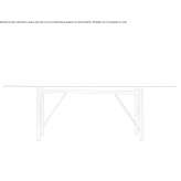 Rectangular table made of crystal and metal Giungano