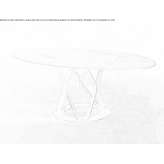 Oval table made of porcelain stoneware Skals