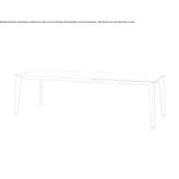 Extendable rectangular table made of ceramic glass Helvoirt