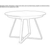 Extendable round wooden table Zatory
