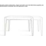 Extendable square dining table in solid wood Bobowa