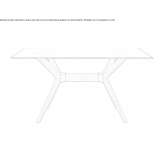 Rectangular glass table Geusa