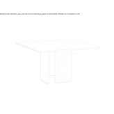 Square ash table Utsira