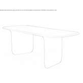 Dining table made of MDF and glass Aushiger