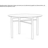 Round table made of veneer and rubber wood Biesland