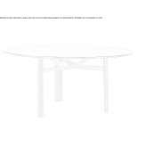 Round table made of wood and glass Orbara