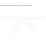 Rectangular table in porcelain stoneware and steel base Wesburn